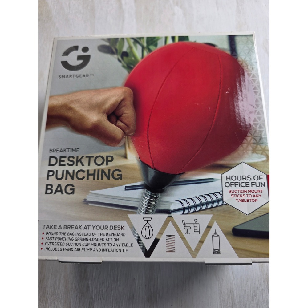 Smartgear Breaktime Desktop Punching Bag Red Office Stress Relief Toy with Pump